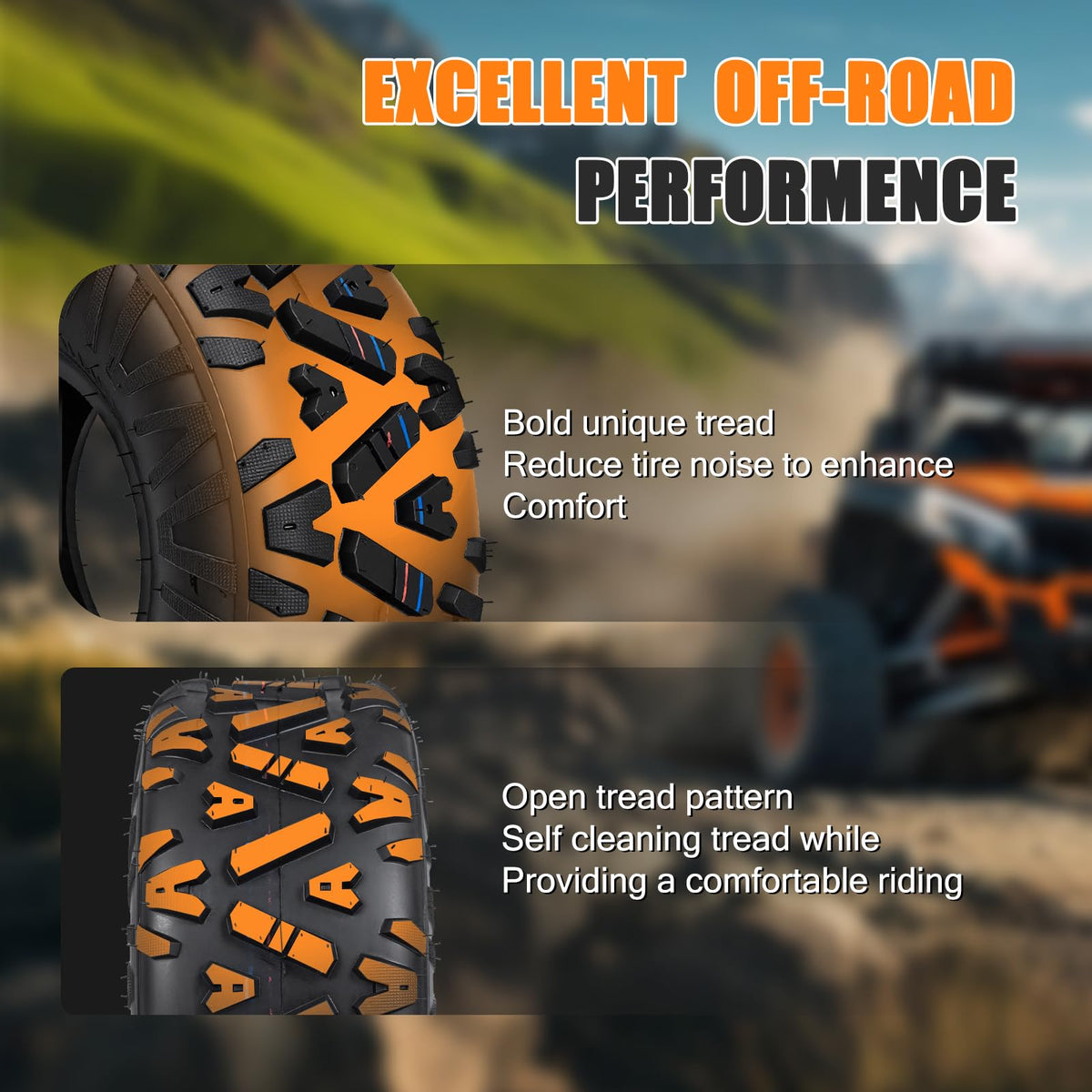 19x7-8 All-Terrain ATV/UTV Tires Set of 2 G2384