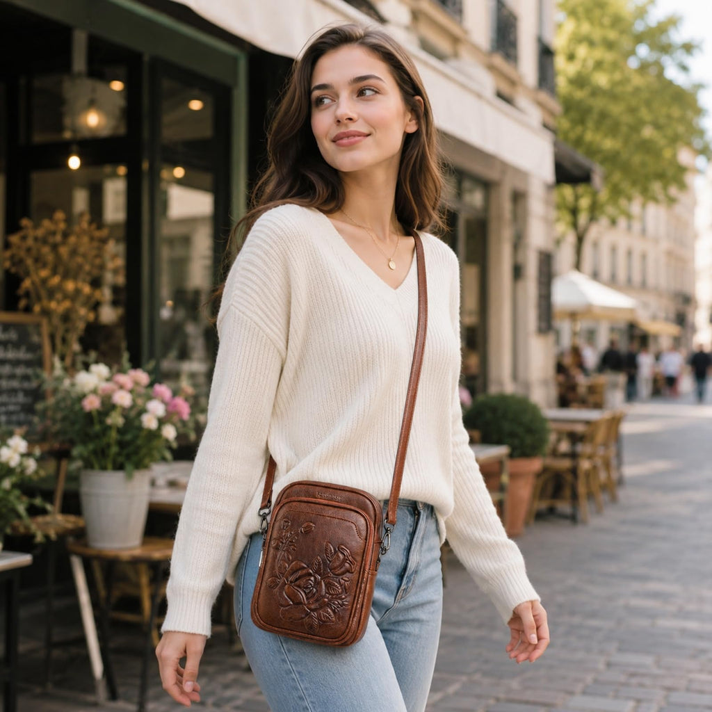 Small RFID Leather Crossbody Bag C114998