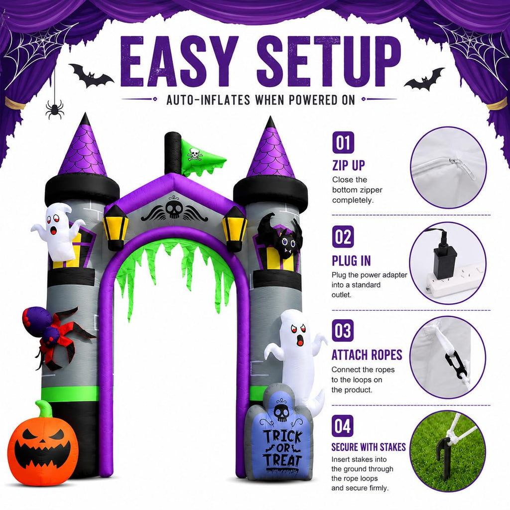 12.5 FT Inflatable Halloween Archway M5949
