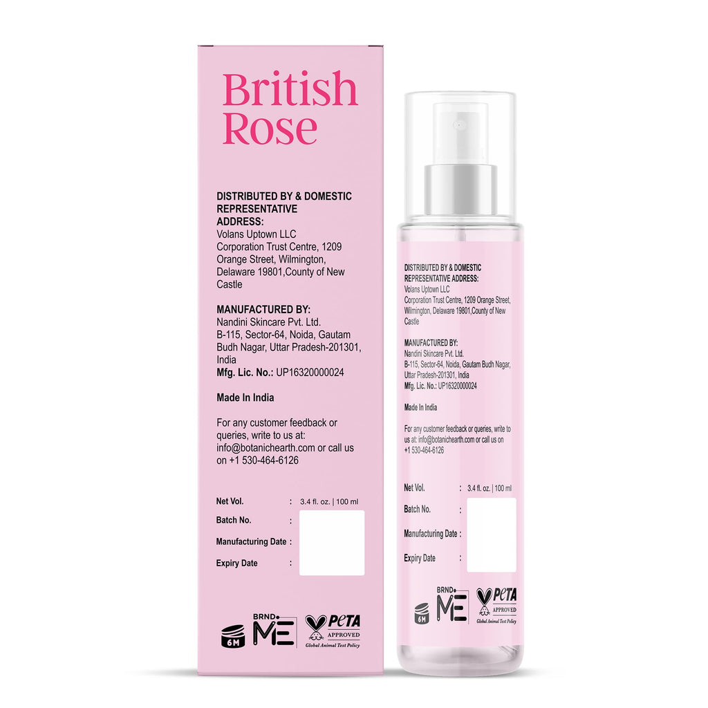 British Rose Body Spray & Hair Perfume 3.4oz P152
