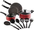 12 Piece Nonstick Red Cookware Set F348308