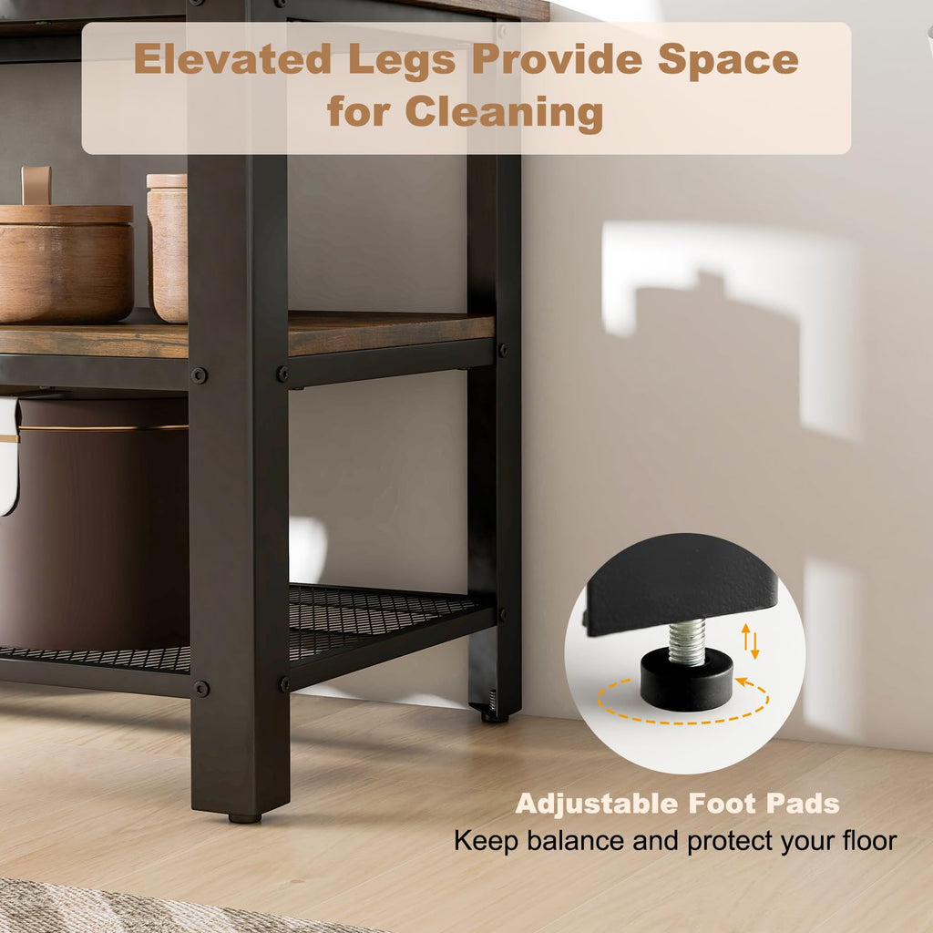 Small 3-Tier TV Stand with Power Outlets and USB Ports X139