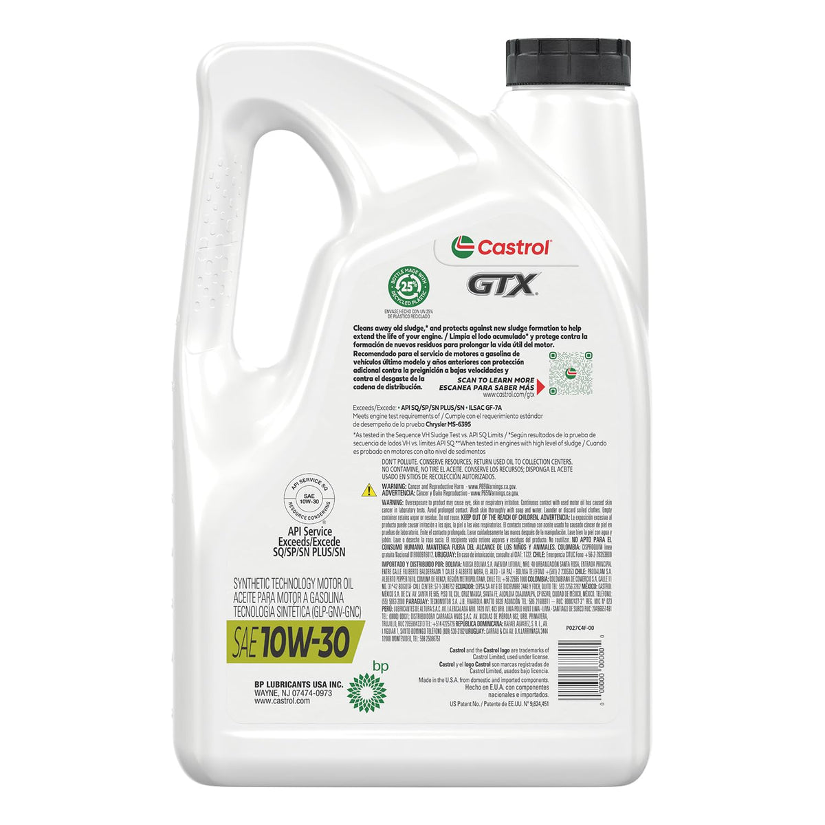 10W-30 Conventional Motor Oil, 5 Quarts D144