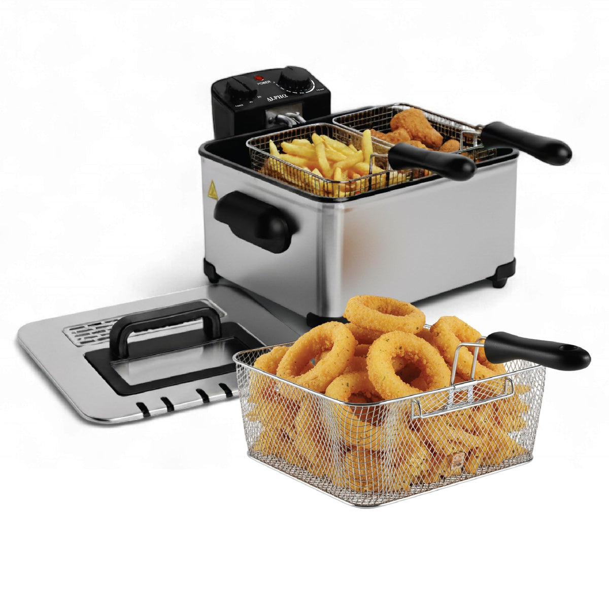 4.5L Stainless Steel Electric Deep Fryer with Basket H4211