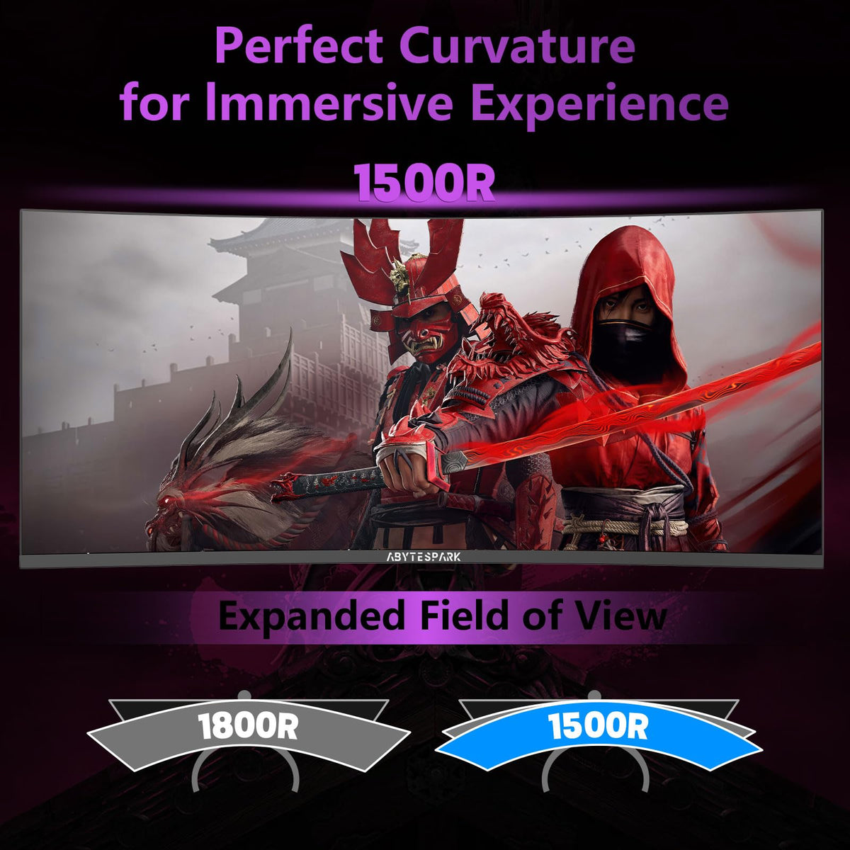 34 Inch Curved Ultra Wide WQHD Gaming Monitor 165Hz 1ms HDR400 A933