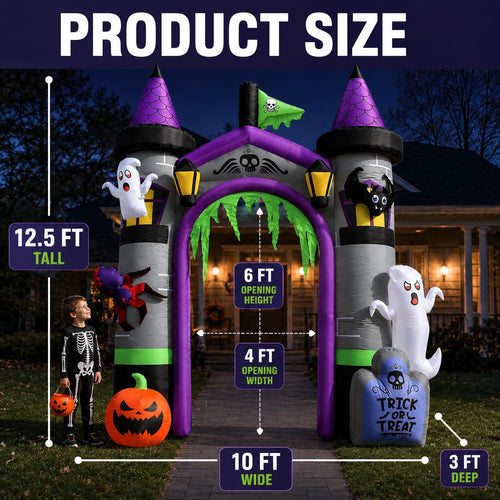 12.5 FT Inflatable Halloween Archway M5949
