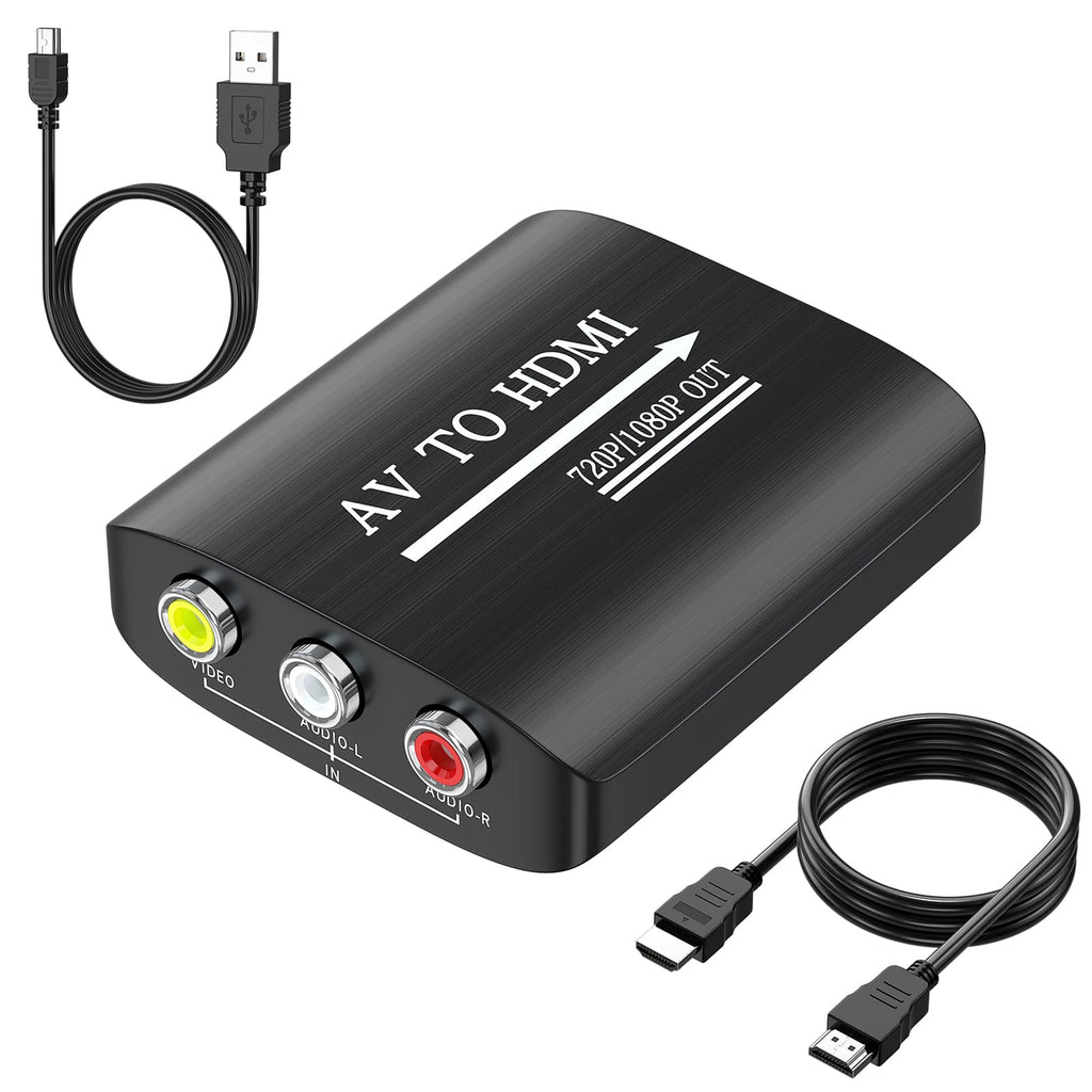 RCA to HDMI AV to HDMI Composite Converter with 3.3ft HDMI Cable R5201