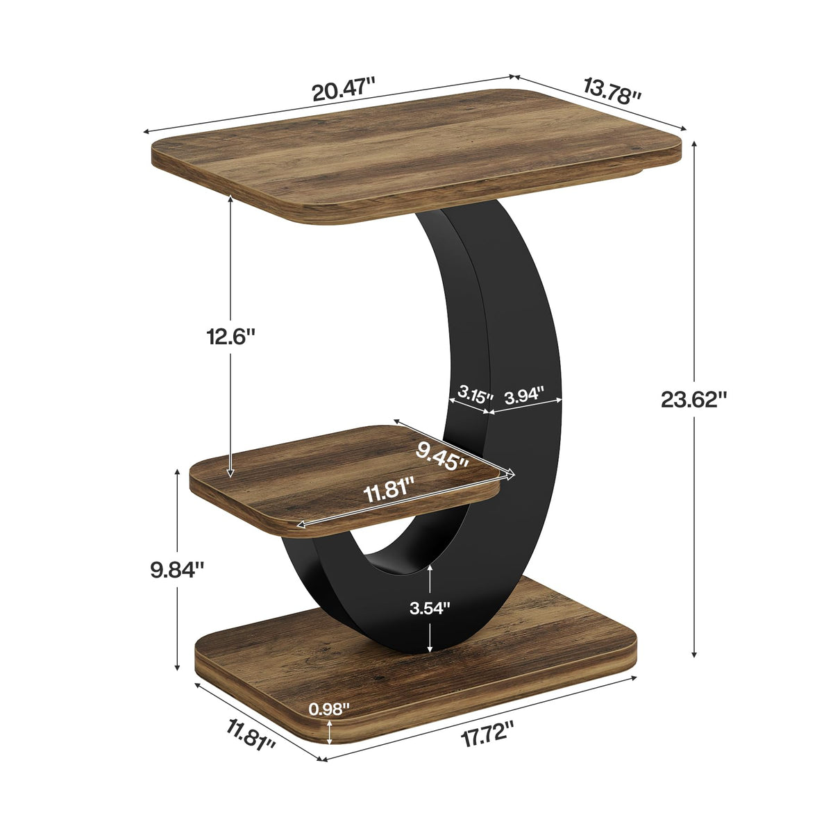 2-Tier Narrow Side Table M8982
