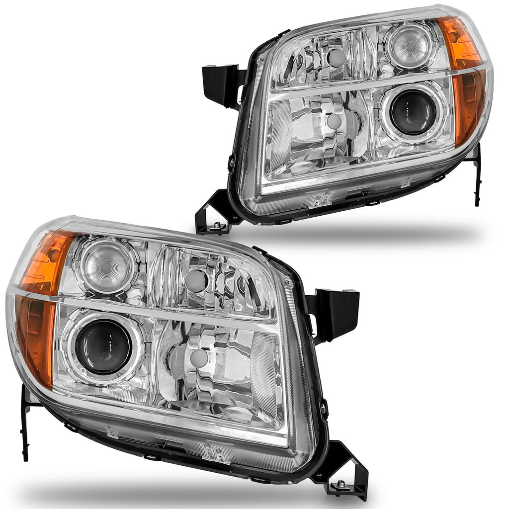 2006-2008 Honda Pilot Headlights Assembly Chrome Pair G633544