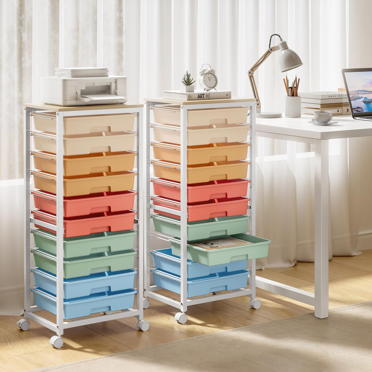 10 Drawer Rolling Cart A38062