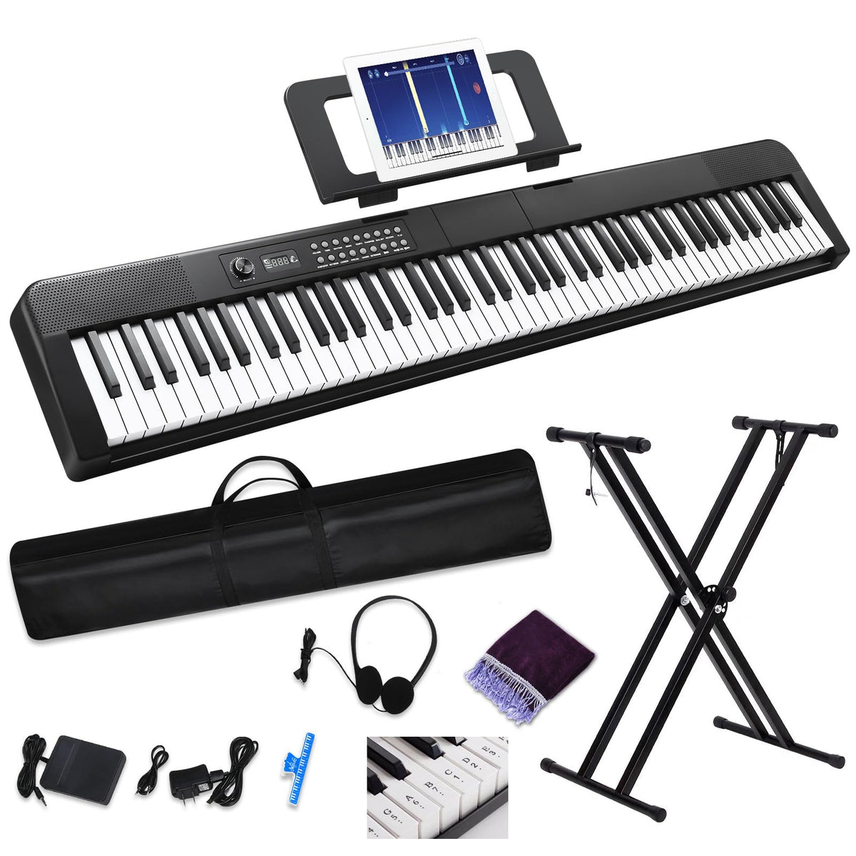 88 Key Electric Digital Piano with Semi Weighted Keys R94316