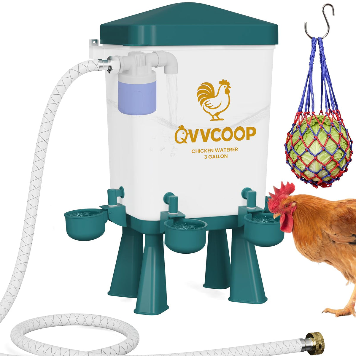 3 Gallon Automatic Chicken Waterer with Float Valve A948217