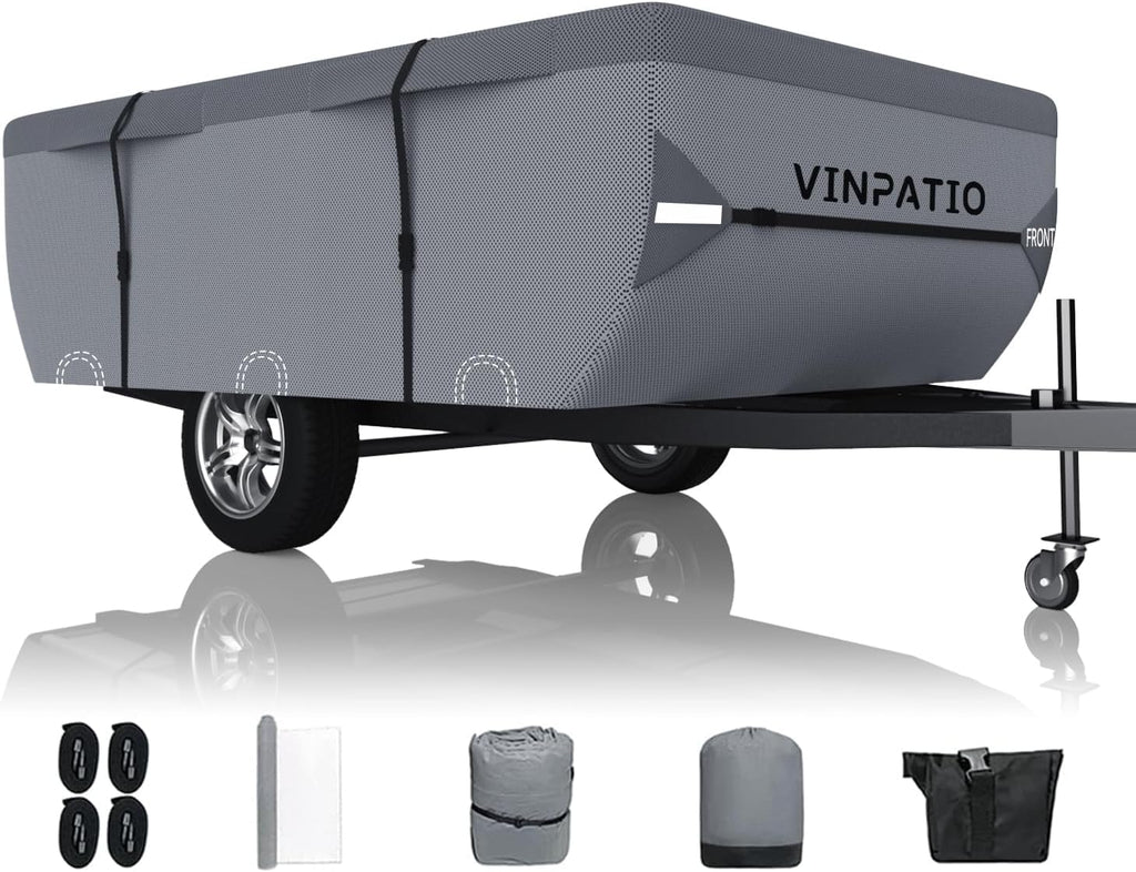 Waterproof Anti-UV Pop Up Camper Cover Fits 14'-16' Trailers A3134