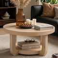 Round 2-Tier Coffee Table with Storage M2886