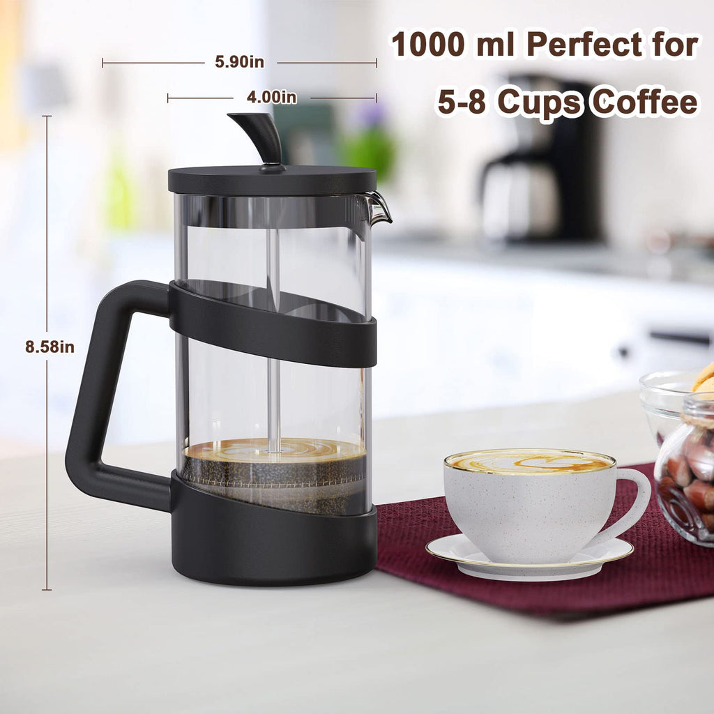 34 oz Glass French Press Coffee Maker M868602