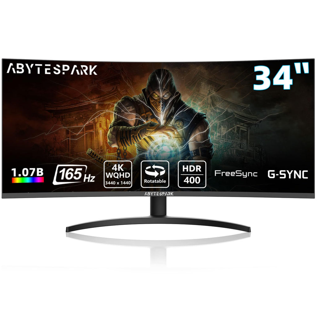 34 Inch Curved Ultra Wide WQHD Gaming Monitor 165Hz 1ms HDR400 A933