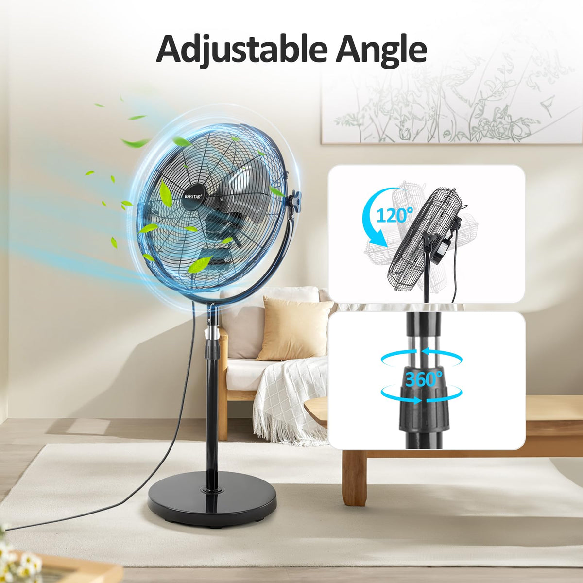 18 Inch High Velocity Metal Pedestal Fan Z35449