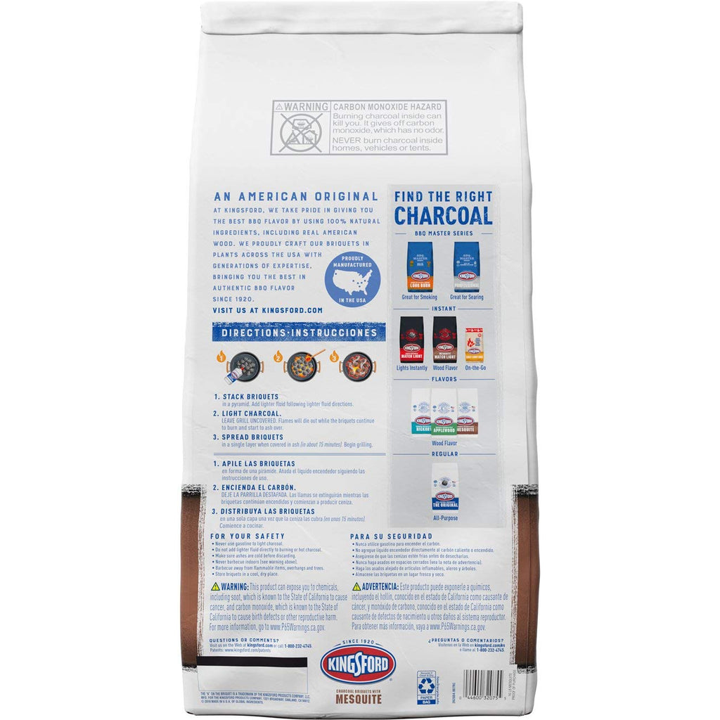 Original Charcoal Briquettes with Mesquite 16 Pounds Z707