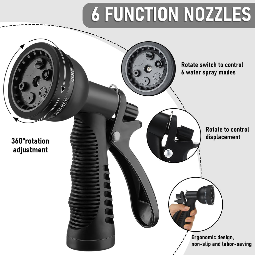 Expandable Coil Garden Hose 100 ft with Spray Nozzle M4457