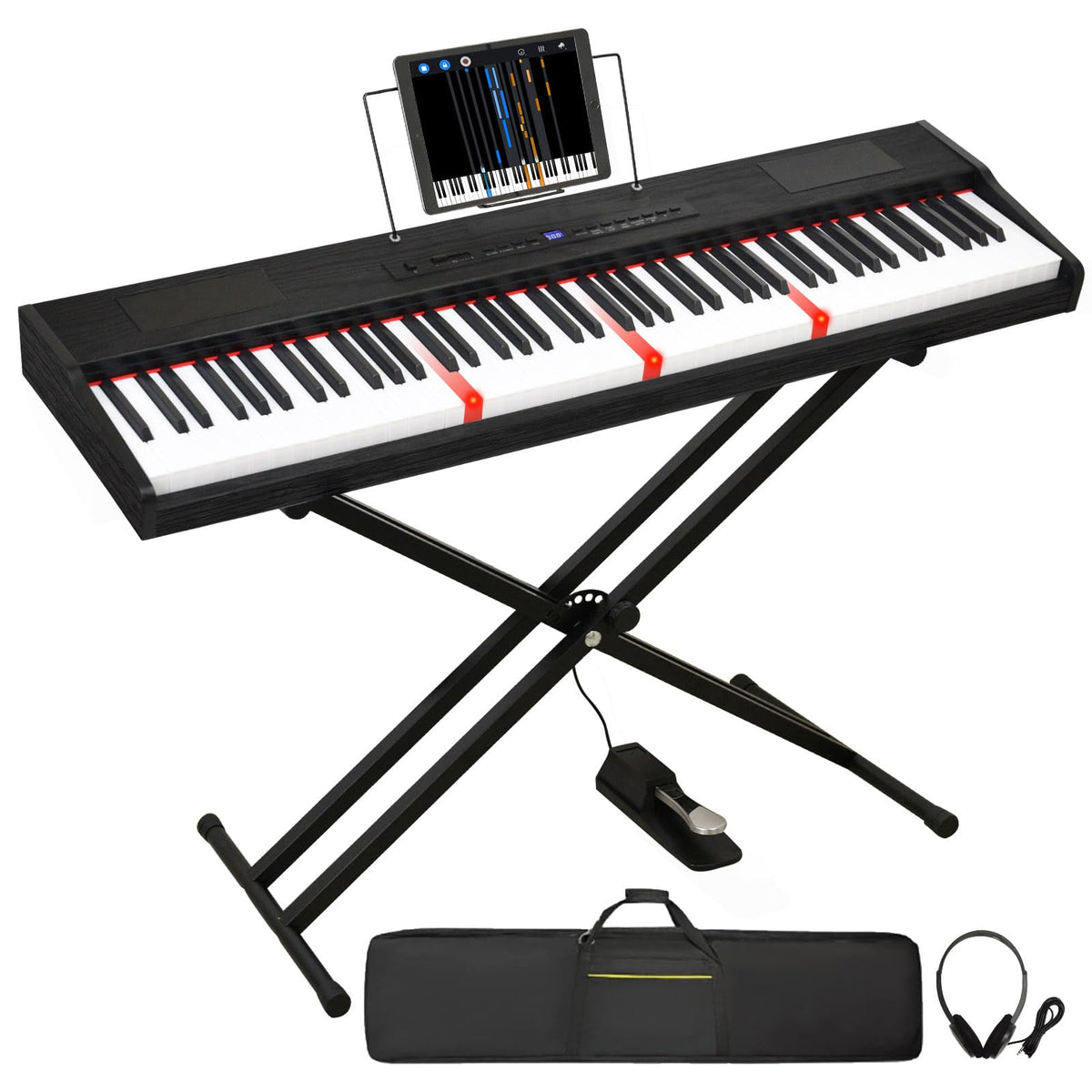 88 Key Semi Weighted Digital Piano with Stand Z65482