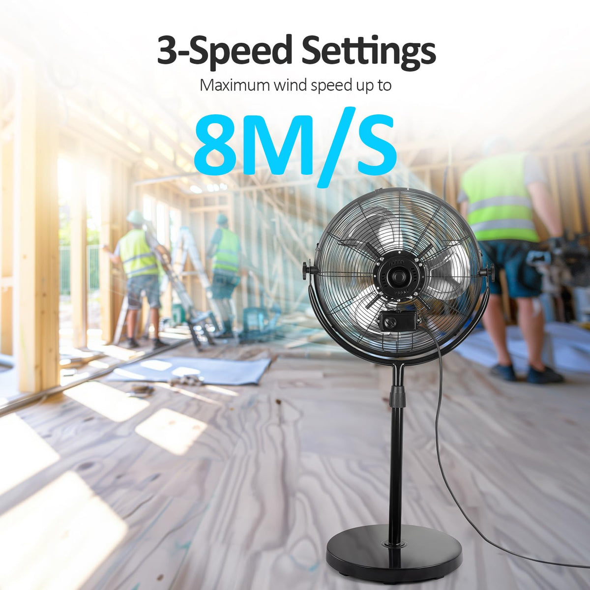 18 Inch High Velocity Metal Pedestal Fan Z35449