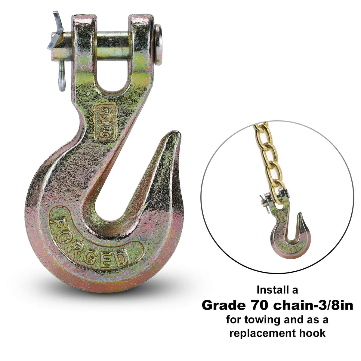 3/8 Heavy Duty Clevis Grab Hook 4 Pack G1544