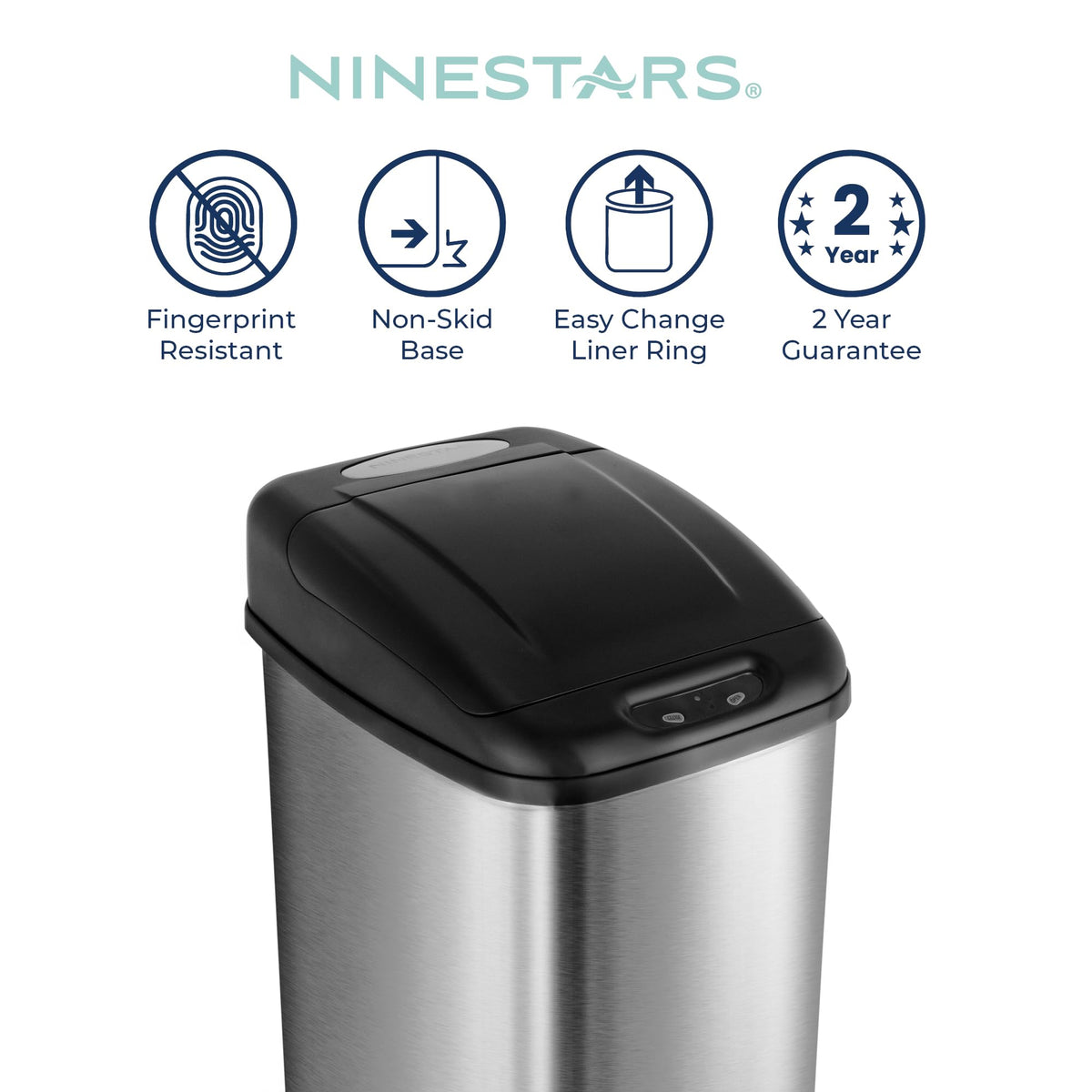 Automatic Motion Sensor Trash Can 13.2 Gal. Stainless Steel C825