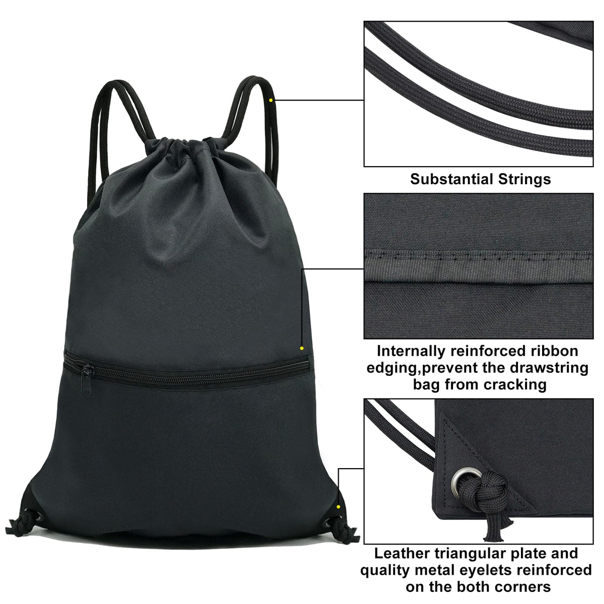 Drawstring Backpack Bag Sport Gym Sackpack F58106
