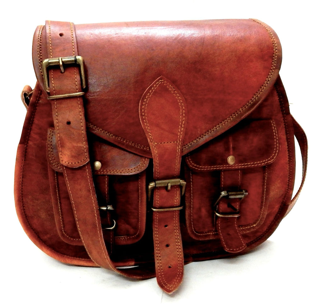 Women Vintage Style Genuine Leather Crossbody Shoulder Bag Q4269