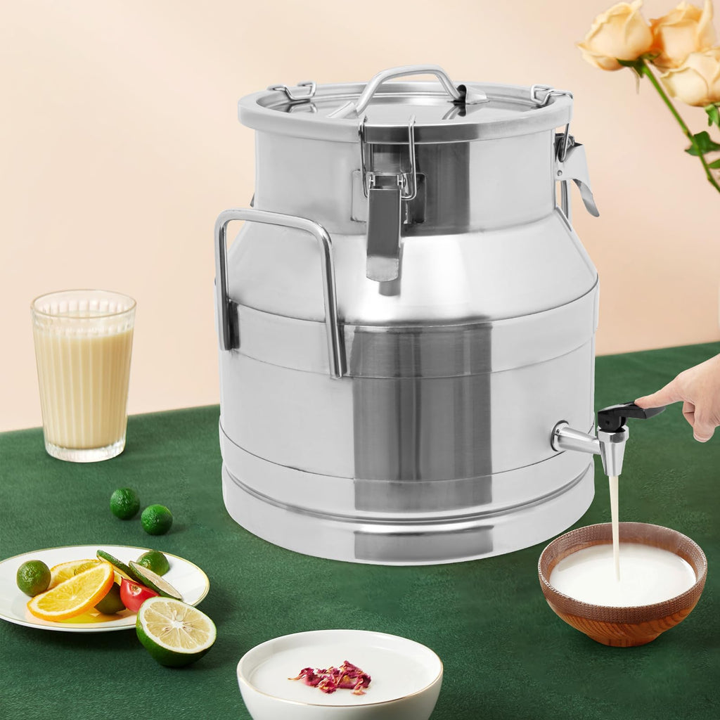 20L Stainless Steel Milk Bucket with Spigot V134