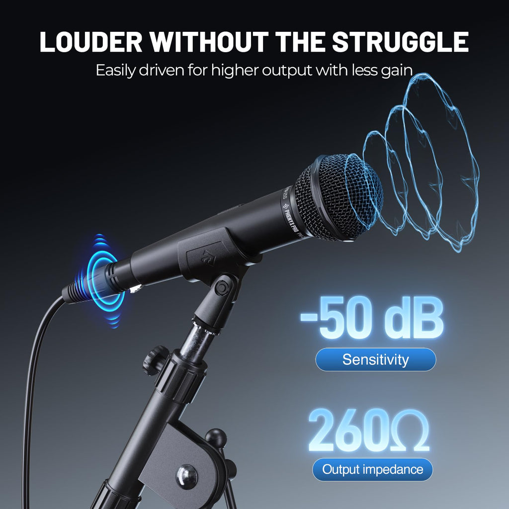 Cardioid Dynamic Wired XLR Microphone with On/Off Switch Q878