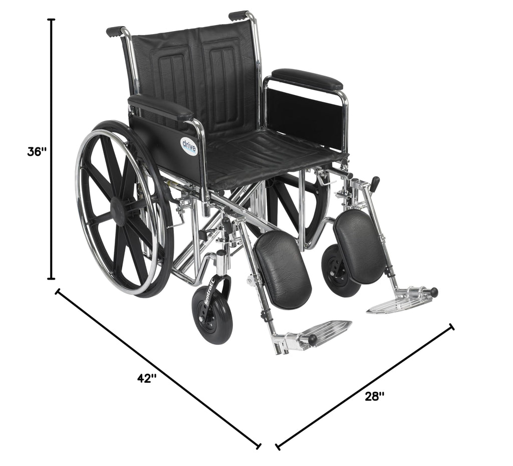 Black Bariatric Transport Wheelchair E8761