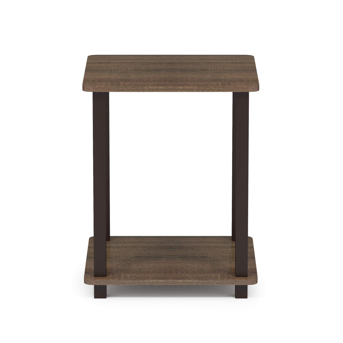 Set of 2 End Table Walnut Brown O908090