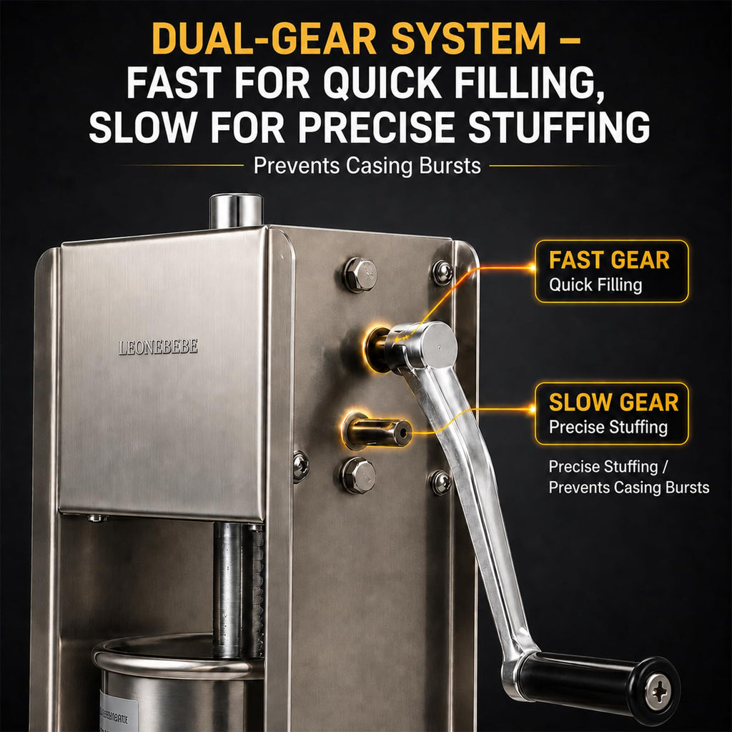 Stainless Steel 7Lbs/3L Vertical Sausage Stuffer Y368656