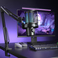 Wireless RGB Condenser Microphone with Boom Arm U18656