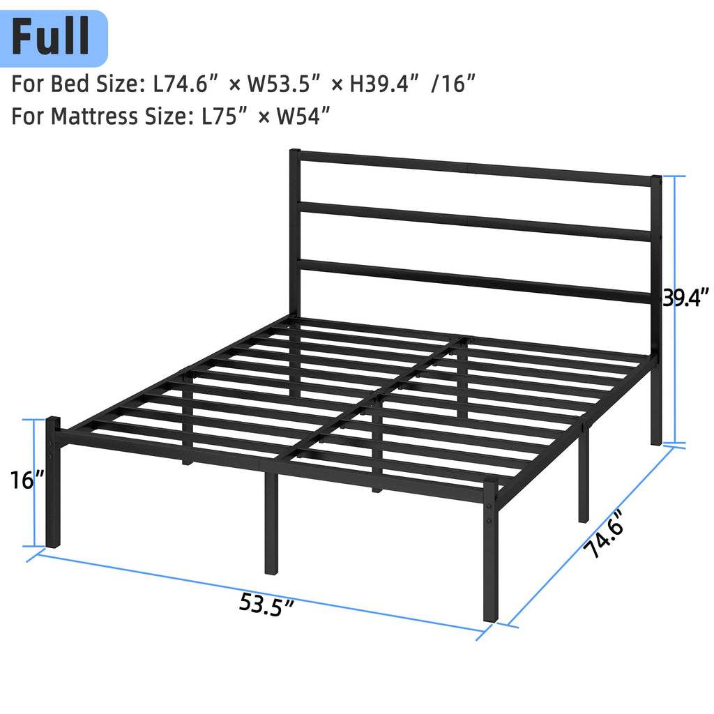 Black Full Size Bed Frame O4350
