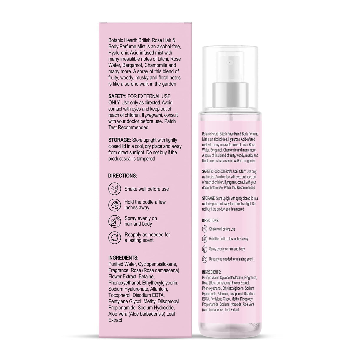 British Rose Body Spray & Hair Perfume 3.4oz P152
