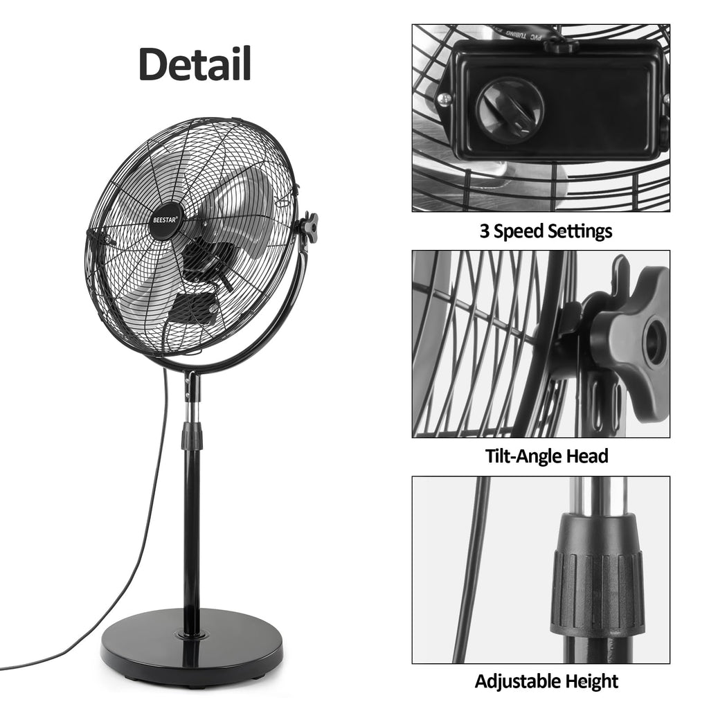 18 Inch High Velocity Metal Pedestal Fan Z35449