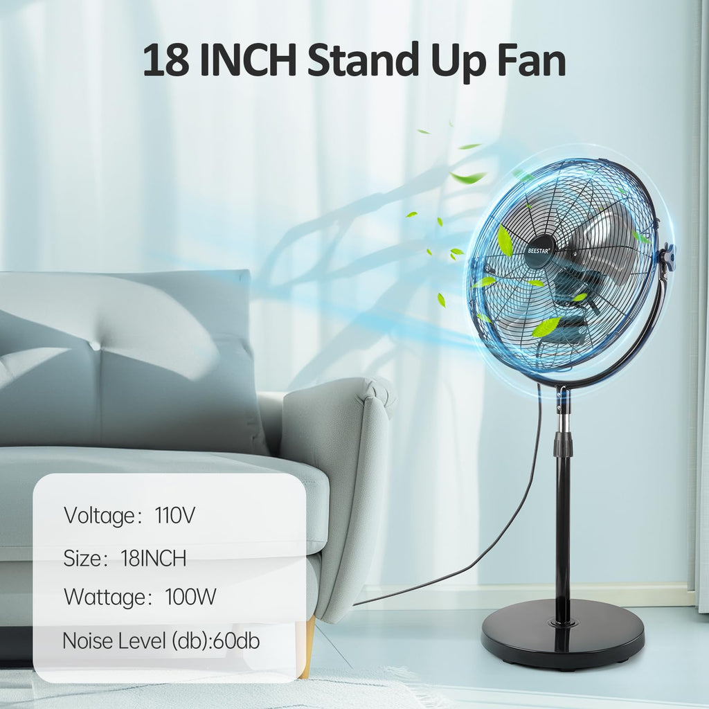 18 Inch High Velocity Metal Pedestal Fan Z35449
