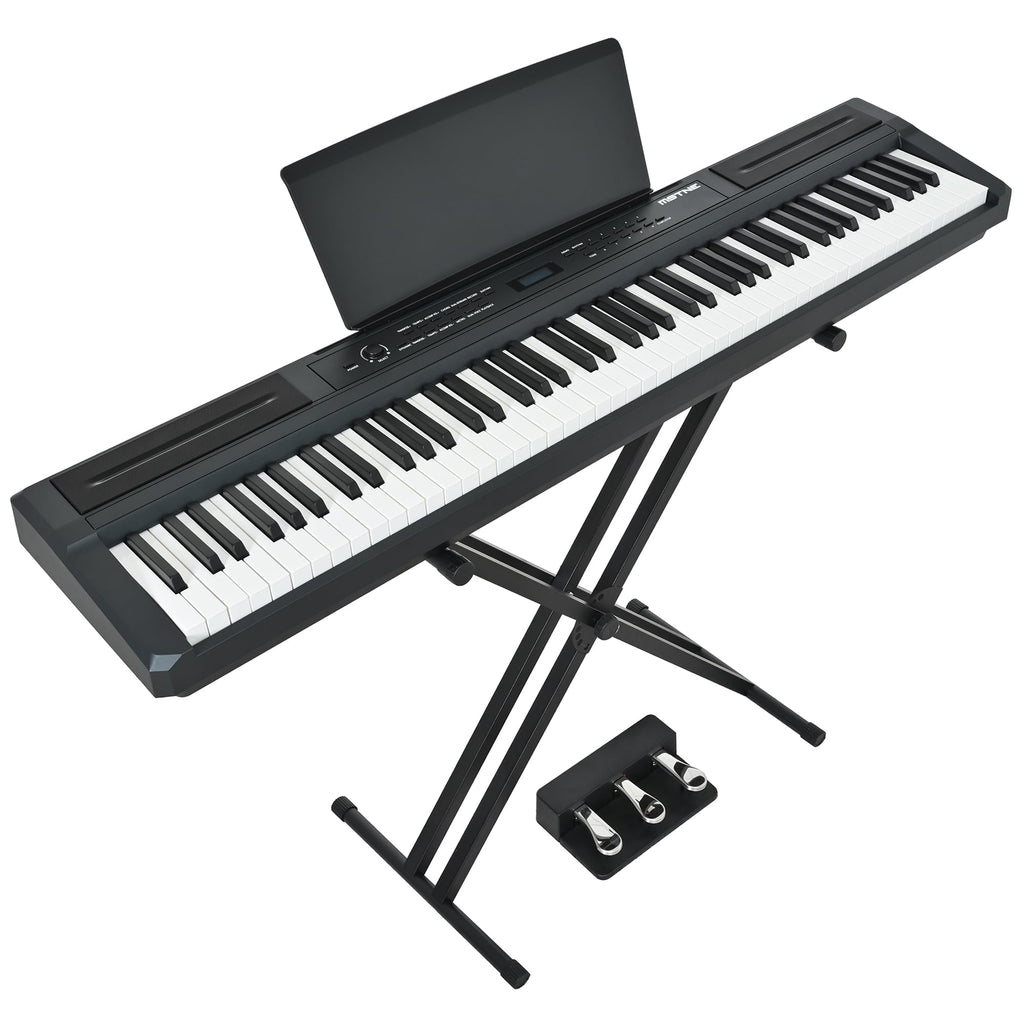 88 Key Weighted Hammer Action Digital Piano with Stand and 3 Pedal Unit F39725