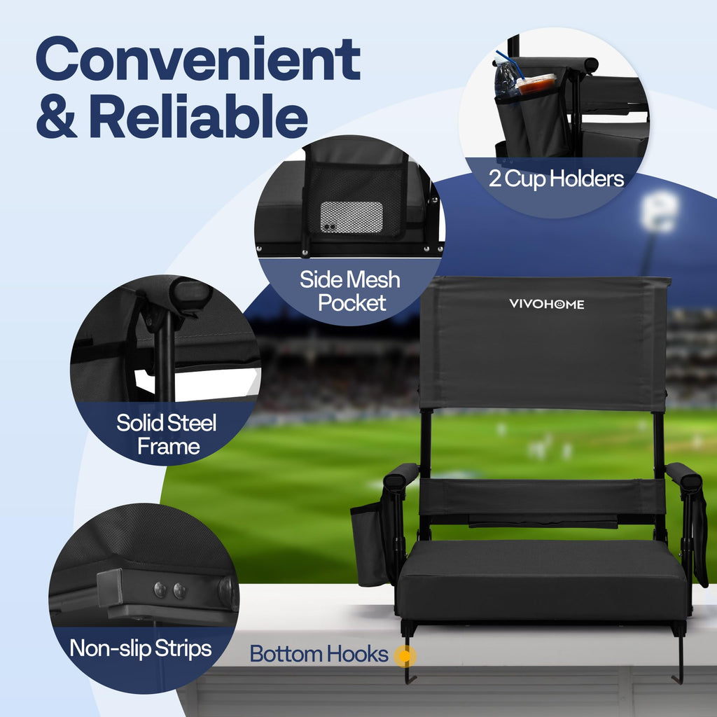 Adjustable High Back Stadium Seats with Cushion X608387