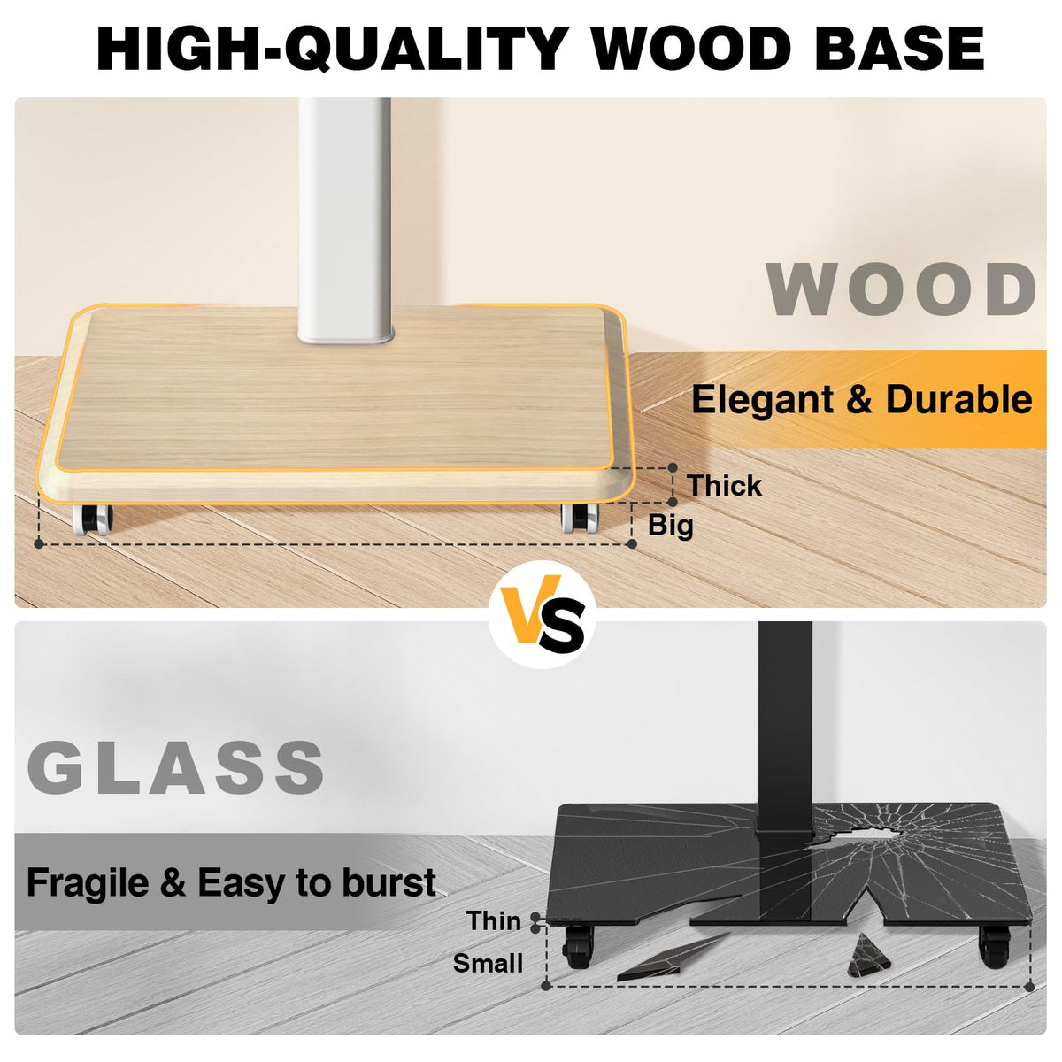 Rolling TV Stand for 32-70 Inch TVs C298369
