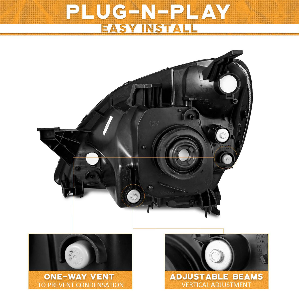 Halogen Headlights Assembly O2528