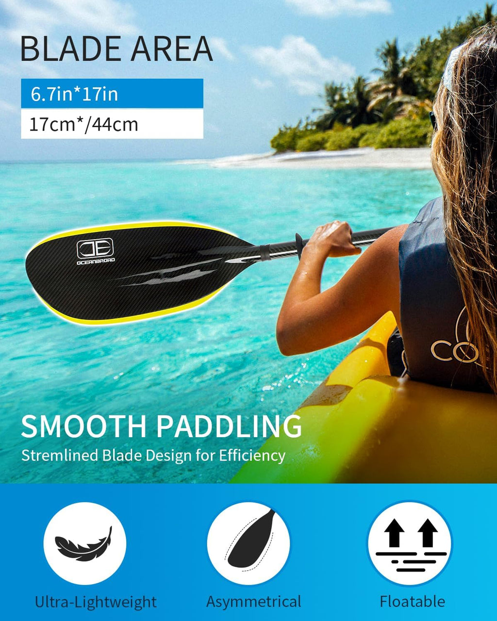 Full Carbon Fiber Adjustable Kayak Paddle Z715830