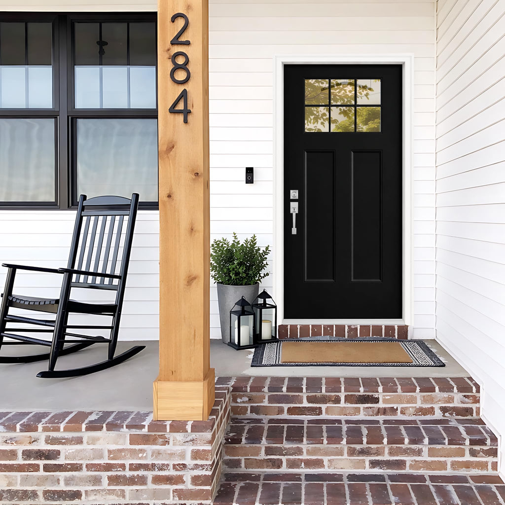 36 x 80 Black Fiberglass Entry Door U4274