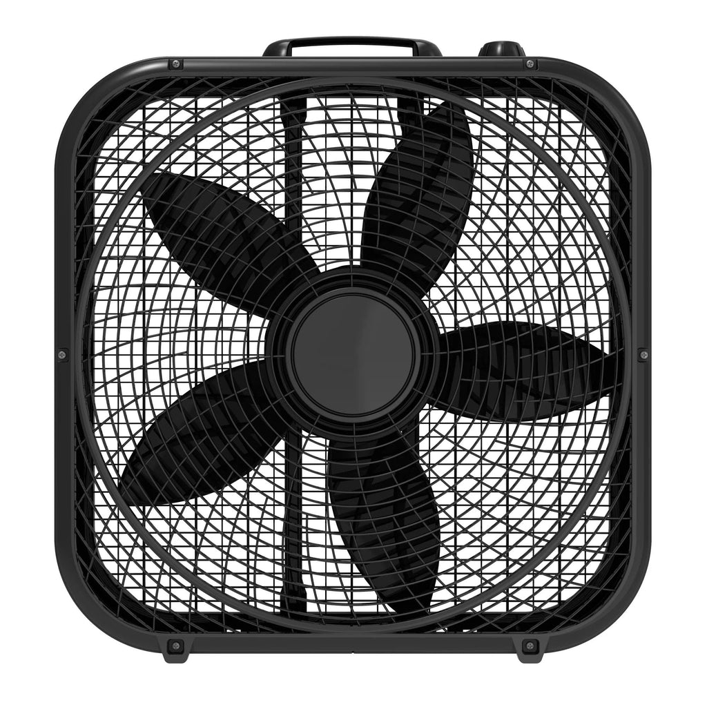 Black 20-inch 3-Speed Box Fan with Handle M28183