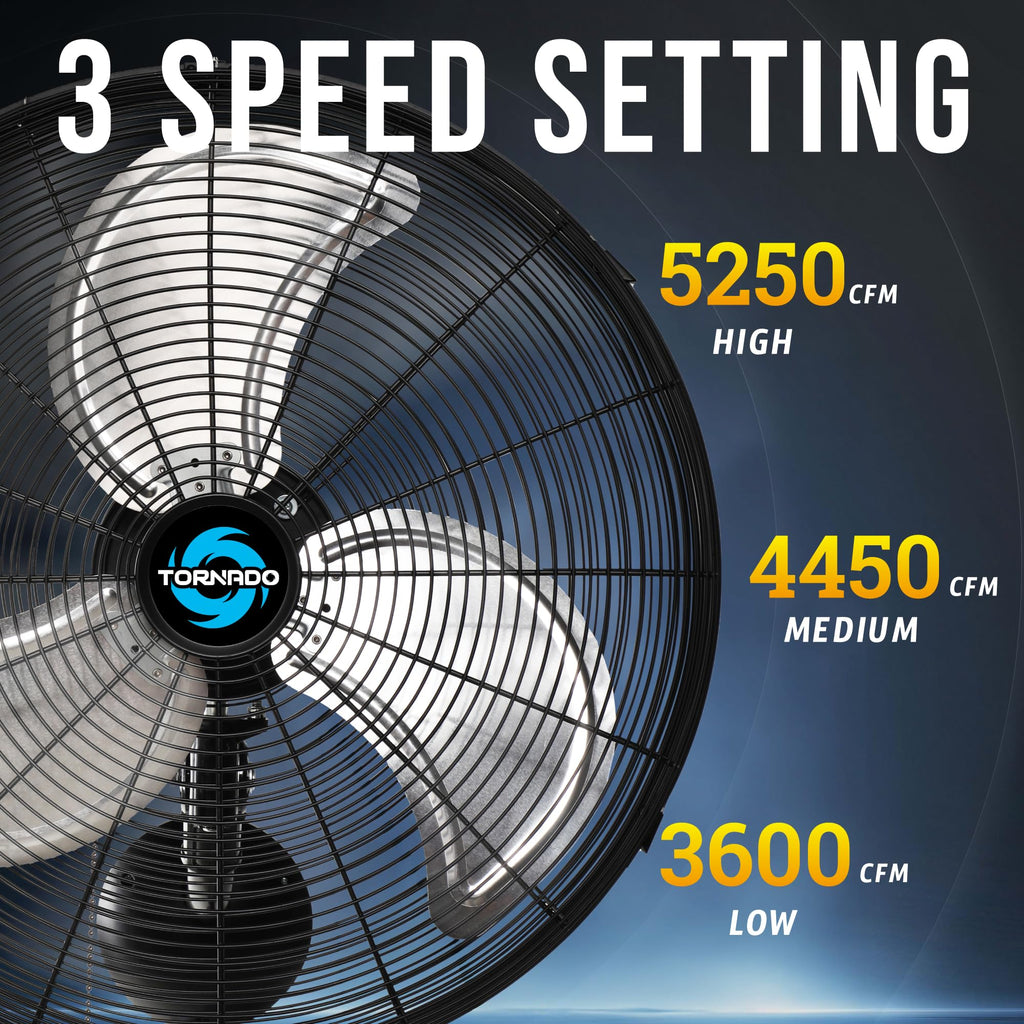 20 Inch High-Velocity Oscillating Wall Fan K23393