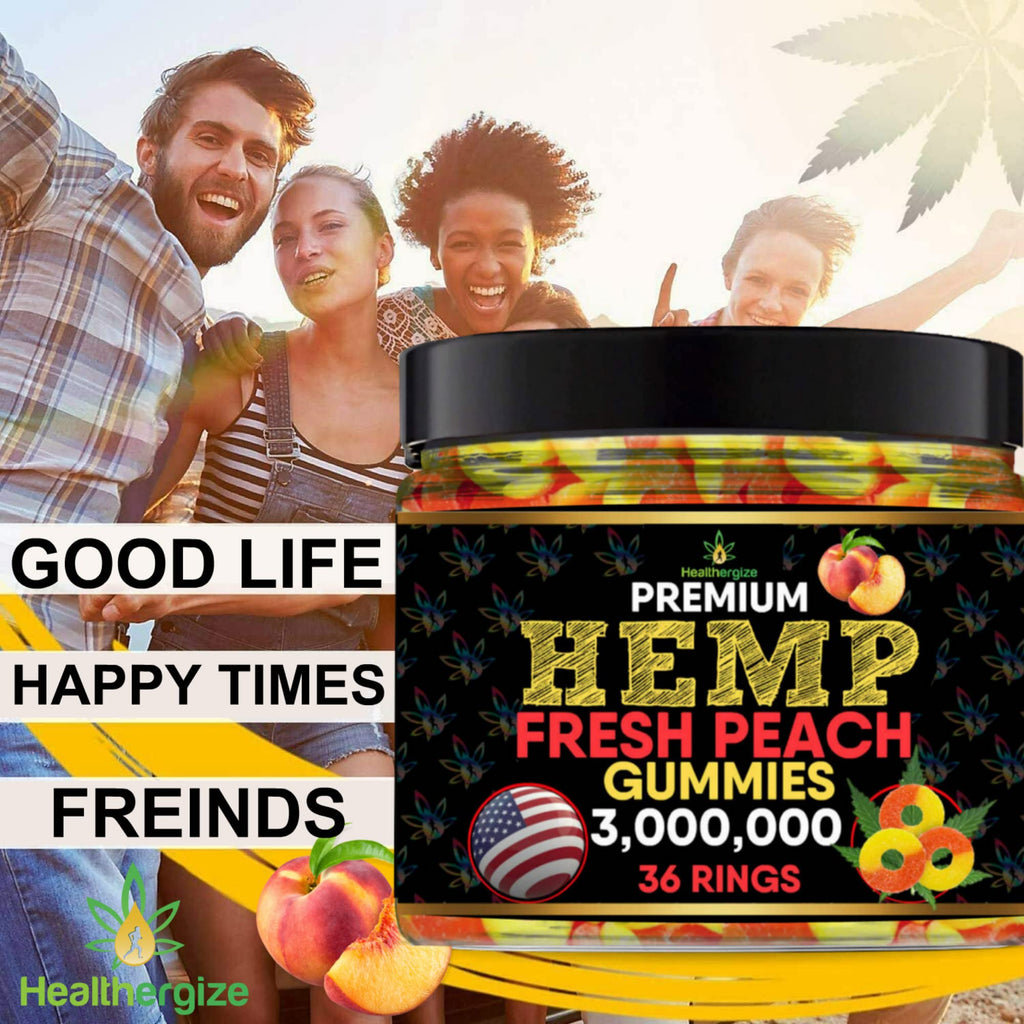 Hemp Gummies Peach Rings R825