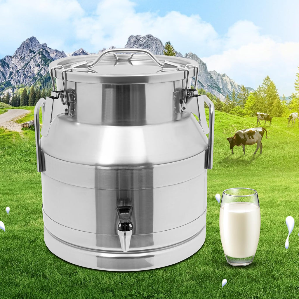 20L Stainless Steel Milk Bucket with Spigot V134