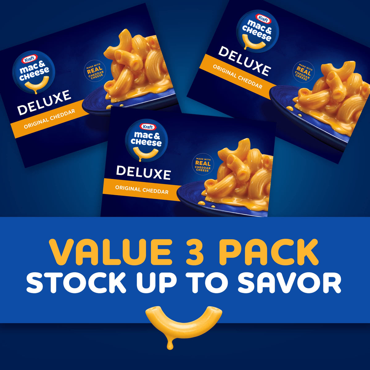 Mac and Cheese Dinner 3 Boxes Original Cheddar 14 oz D8514